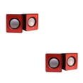 thumbnail image 2 of Cateissary Altavoces de la computadora Altavoz de música portátil Mini USB Home Office Laptop Multimedia Notebook Sala de estar Accesorios Rojo Rojo 2piezas, 2 of 6