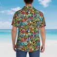 thumbnail image 6 of Xecao Color Summer print Hawaiian shirt - a stylish short-sleeve button-down for men, perfect for casual beach and tropical outings., 6 of 9