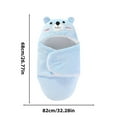 thumbnail image 3 of Newborn Swaddle Wrap Blanket Winter Warm Flannel, Machine Washable Security Sleep Sack with Adjustable Wings, Baby Shower Gift(C), 3 of 7