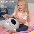 thumbnail image 3 of Juguete de peluche de gato supersuave, animal de peluche de gatito gordito esponjoso, almohada de gato de peluche adorable para niños o decoración del hogar (Ceniza, 60 cm) brillar Electrónica, 3 of 6