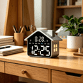 thumbnail image 4 of Alarm Clock House Shaped, Alarm Clocks for Bedroom LED Electronic Clock Multi Functional with Night Light, Two Alarms Snooze USB Powered, 4 of 8