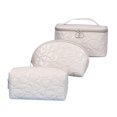 thumbnail image 4 of Tuvgenk Stylish PU Leather Makeup Bag Set 3-Piece Portable Travel Cosmetic Storage Bag with Handle Zipper Closure Ideal Gift for Women Travel and Home Use, 4 of 5