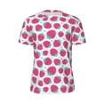 thumbnail image 5 of Wukai Hand Drawn Strawberry Print Men's Short-Sleeved Mesh T-Shirt,Quick-Dry Short Sleeve Workout T-Shirt-X-Small, 5 of 8