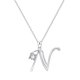 thumbnail image 1 of 26 Initial Alphabet Shape Rhinestone Collar para Mujeres Collares para Mujeres A Z 26 Alphabet Initial Silver Collares para Mujeres Niñas, 1 of 4