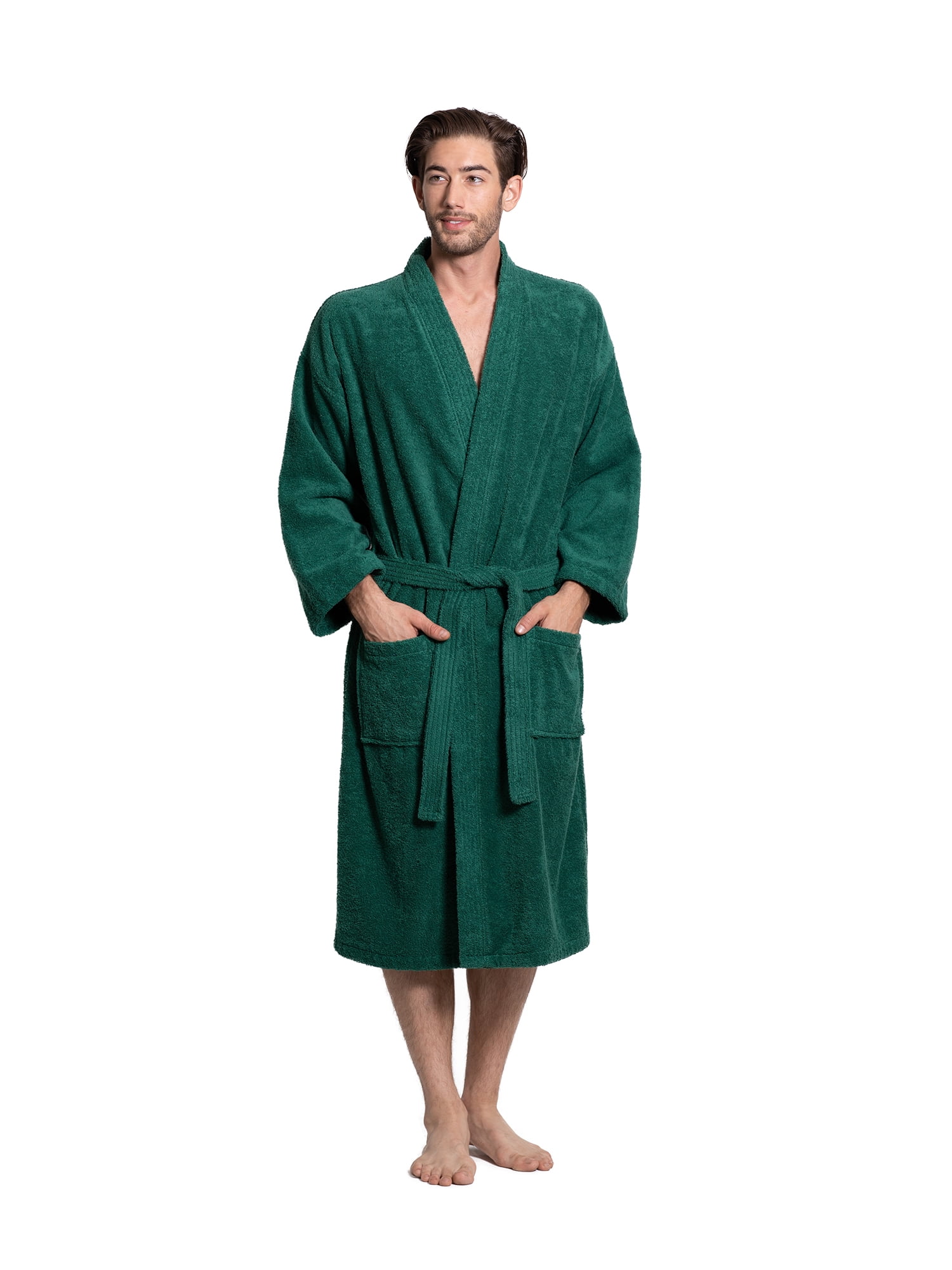 Turkuoise Men's Terry Cloth Robe 100% Premium Turkish Cotton Terry ...