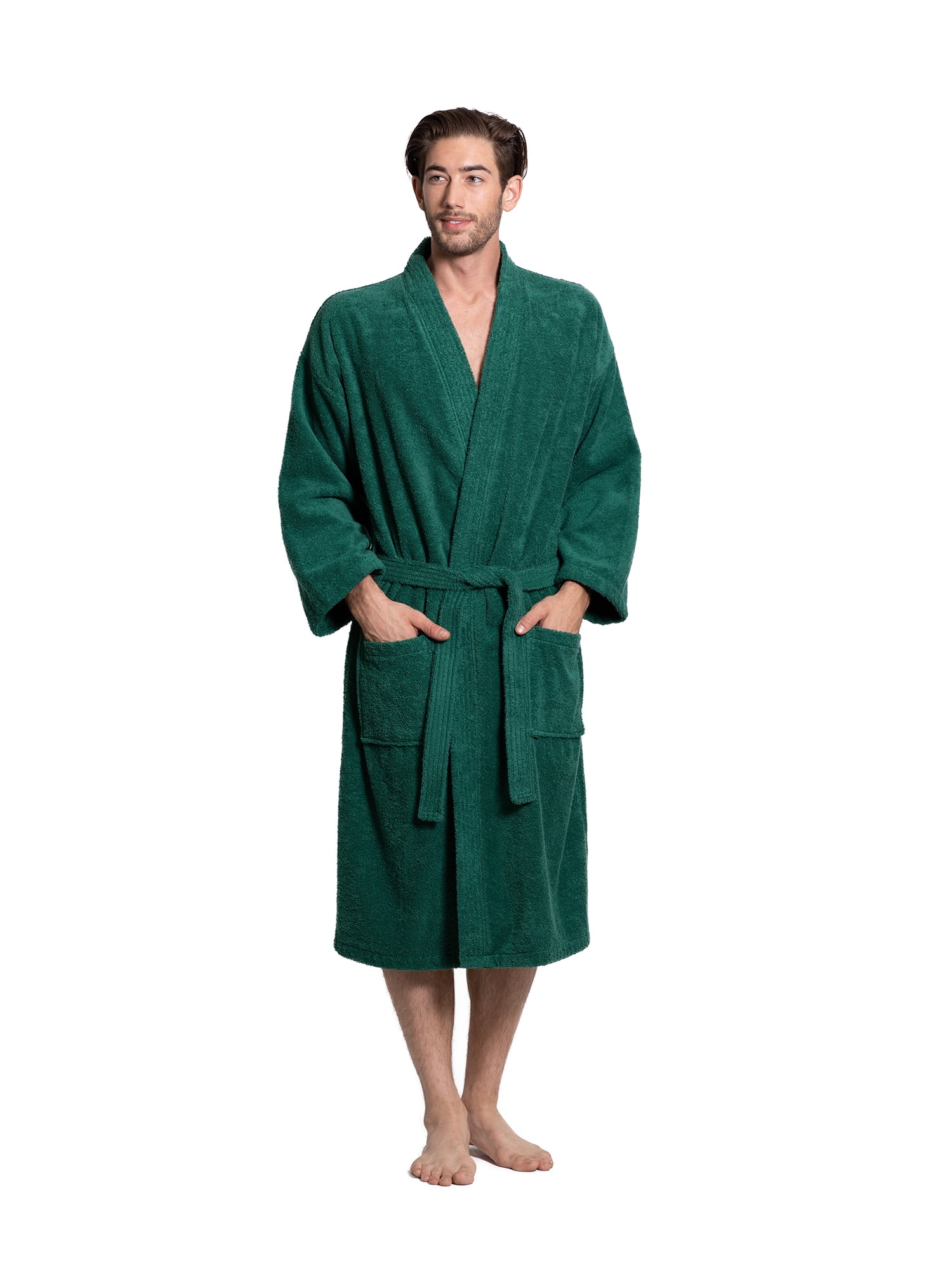 Turkuoise Men's Terry Cloth Robe 100 Premium Turkish Cotton Terry