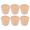 thumbnail image 1 of 6 Pcs Wicker Storage Basket Miniature Wood Baskets Woven Storage Basket Sundry Basket Small Baskets, 1 of 4