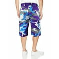 thumbnail image 2 of Men's Casual Multi Color Cargo Shorts With Belt (Purple Camo,40), 2 of 2