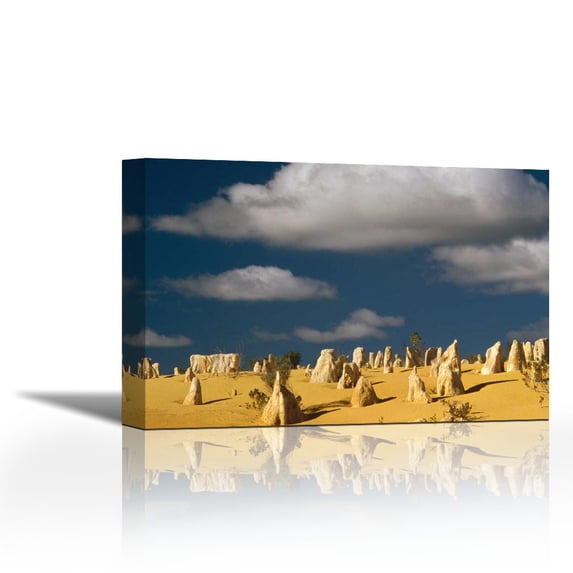 Pinnacle formations in Nambung National Park, Western Australia - Contemporary Fine Art Giclee on Canvas Gallery Wrap - wall décor - Art painting - 36 x 24 Inch - Ready to Hang