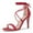Red, variant on Women's Shoes Stiletto High Heel Ankle Wrap Tie Open Toe Faux Suede Sandals Red 8