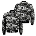 thumbnail image 3 of Chaqueta con cremallera y estampado de camuflaje para hombre, chaqueta clásica con estampado 3D de manga larga, informal, de gran tamaño, para primavera y otoño, 3 of 5