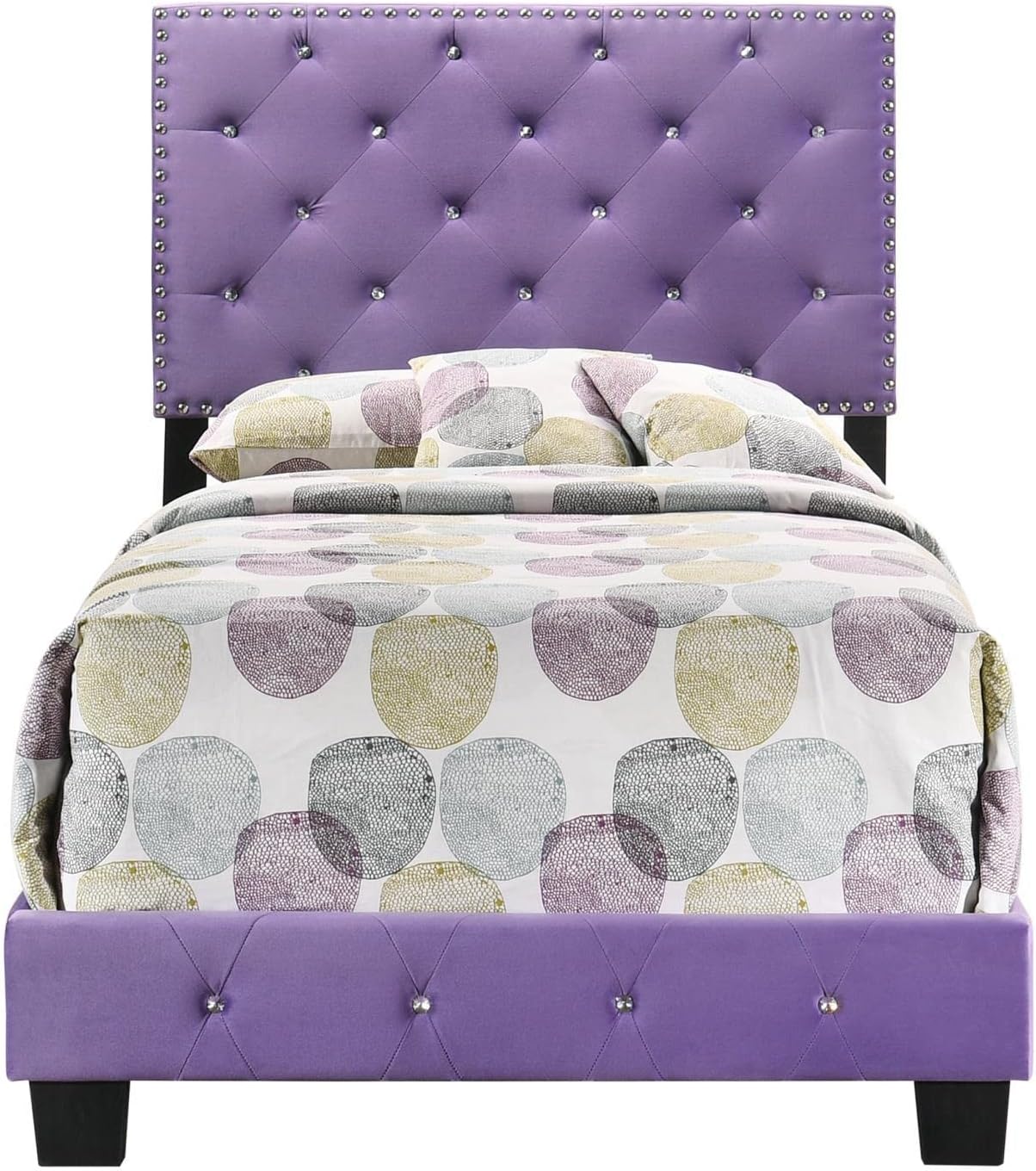 Glory Furniture Suffolk Twin Bed in Purple Color