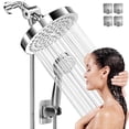 thumbnail image 1 of Regaderas Para Baño, Regadera Lluvia Fija+Ducha De Mano, Cabezal De Ducha, Con Manguera 1.5M,3 Modos Ajustable, Aumentar La Presión Del Agua, Ángulo Ajustable,Regadera Alta Presion, Fácil De Instalar, 1 of 8
