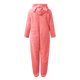 thumbnail image 4 of Gibobby pantalones holgados de oficina Pijamas de manga larga de lana artificial para mujer Casual Color sólido Cremallera Suelta con capucha Mono Pijamas Casual Invierno Cáli(Rosa， XXXXXL), 4 of 4