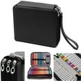 thumbnail image 4 of BE-TOOL PU Leather Pencil Case Pencils Box for 120 Colored Pencils Pens with Handle Strap Black (Pencils not Included), 4 of 4