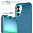 thumbnail image 3 of Petocase for Samsung Galaxy S25 FE 5G Case,Shockproof Rugged Full Body Protection Heavy Duty Dust/Drop Proof 3-Layer 6.7'' Cover Case,Turquoise, 3 of 7