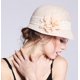 thumbnail image 3 of Sombrero Cloche Gatsby de Lino para Mujer con Banda de Encaje y Flor, 3 of 3