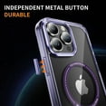 thumbnail image 6 of Decase Magnetic Case for iPhone 16 Pro Max,Compatible with Mag-safe,Military-Grade Protection,Slim Stylish Non-Yellowing Shockproof Case for iPhone 16 Pro Max,Clear Anti-Scratch Back Cover,Purple, 6 of 8