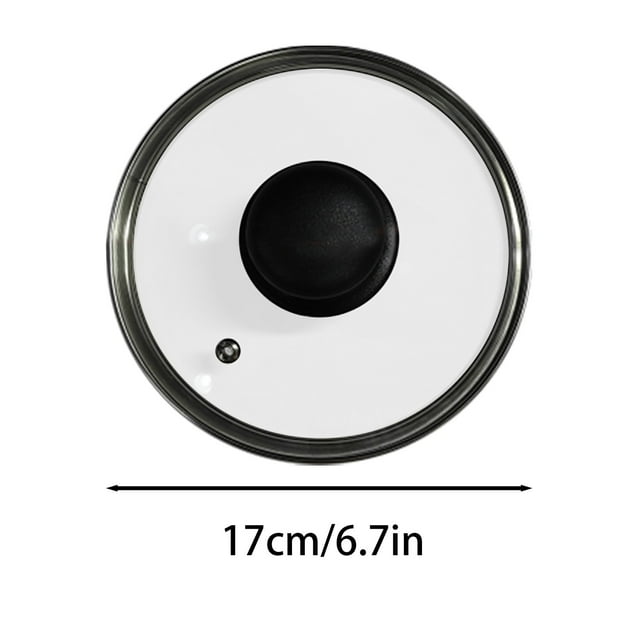 fheaev Universal Glass Lid With Sturdy Handle For Frying Pan Tempered Glass Lid Transparent And Thickened