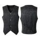 thumbnail image 2 of Chaleco de Jacquard Medieval Vintage BLESIY Chaleco Steampunk negro XXXL, 2 of 8