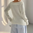 thumbnail image 4 of Fashion Women's Casual Plus Size Shirt Tunic Long Sleeve Solid Color Top Pleated Casual V-Neck Lightweight Blouse Top, 4 of 5