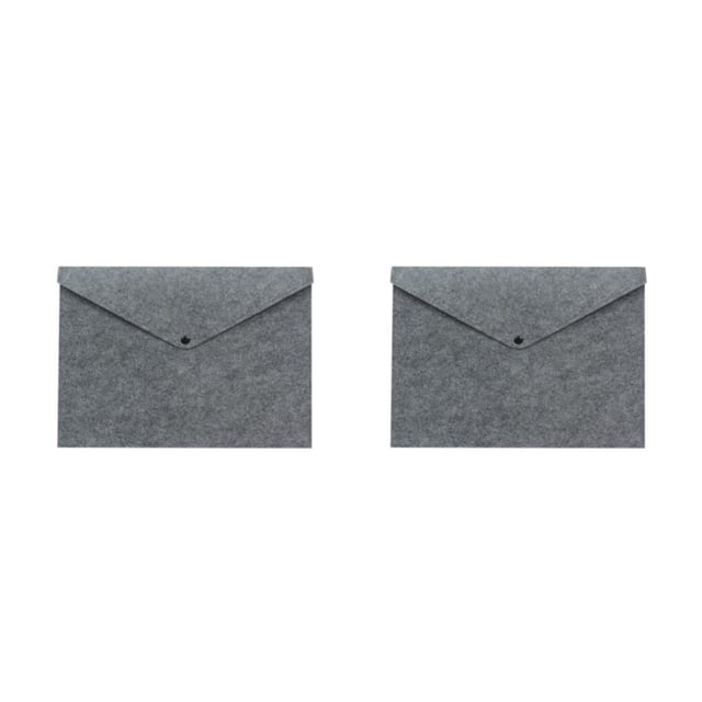 ZheElen Felt Folder Organizer For Artists Crafters And Sewers File Document Bag File Folders File Storage Organized Clutter-free grey 2Set