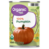 Great Value Organic 100% Pumpkin, 15 oz Can