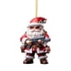 thumbnail image 5 of Pendiente de Santa, Adornación de Navidad, Collar para Teléfono, Doble Cara, Santa para Árbol Navideño, Metal, Portable, para Dormitorio, Pendiente de Navidad, Collar de Santa, Adornación de, 5 of 9