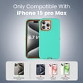 thumbnail image 6 of Compatible with iPhone 15 Pro Max Case, Heavy Duty Defender 3-Layer Rugged Shockproof Drop Protective Cover, Strong Durable Phone Cases for (Mint/Orange), 6 of 7