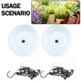 thumbnail image 1 of 2 Pcs Pot de Fleurs Suspendu Auto-Arrosant Blanc, 1 of 12