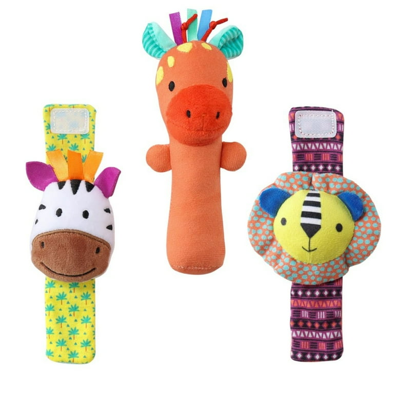 Peanutshell Safari Wrist & Sock Rattle Set, 5-Piece photo 4