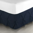 thumbnail image 3 of Nestl 14" Tailored Pinch Pleated Bed Skirt - Hotel Luxury Double Brushed Microfiber Pintuck Decorative Dust Ruffle, California King, Navy, 3 of 9