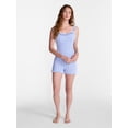 thumbnail image 2 of No Boundaries Ruffle Neck Sleep Romper, Women's XS-XXL, 2 of 5