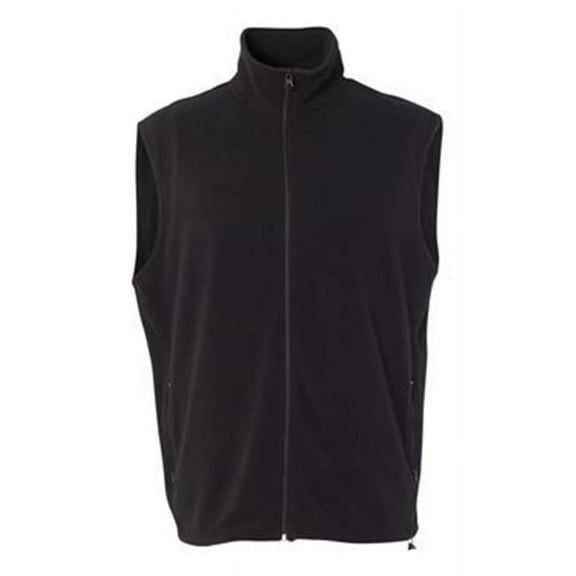 Featherlite B75183505 Unisex Microfleece Full-Zip Vest, Onyx Black - Large
