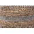 thumbnail image 3 of Baxton Studio Grange Moroccan Inspired Natural and Grey Handwoven Hemp Pouf Ottoman, 3 of 5