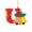 U, variant on 26-Piece Alphabet Christmas Tree Ornaments - Uppercase PVC Letters with Hanging Loops, Personalized Holiday Decor for Kids & Families