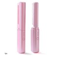thumbnail image 5 of Mini Cordless Hair Straightener, 2 In 2 Rechargeable Hair Straightener Brush And Curler, Portable Travel Straightener Styling Comb (pink) Banmo, 5 of 5