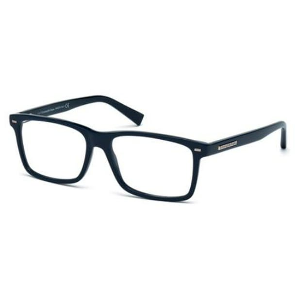 ERMENEGILDO ZEGNA Eyeglasses EZ5002 090 Shiny Blue 57MM - Walmart.com