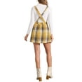 thumbnail image 3 of INSPIRE CHIC Women's Pinafore Overall Dress Checks Adjustable Strap Suspender Skirt XL Yellow, 3 of 6
