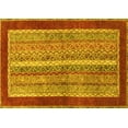 thumbnail image 1 of Ahgly Company Indoor Rectangle Abstract Yellow Modern Area Rugs, 5' x 8', 1 of 4