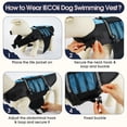 thumbnail image 6 of ROZKITCH Dog Life Jacket with Rescue Handle,High Buoyancy Reflective Life Flotation Vest for Swimming Boating Beach Pool,Pet Lifesaver for Small Dogs,Blue,XS, 6 of 8
