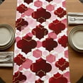 thumbnail image 5 of Table Runners 60 Inches Long Dress Scarves, Red Geometric Moroccan Farmhouse Kitchen/Dining Table Runner, Small Coffee Tablerunners, Abstract Art Red Ombre Modern 13x60 Inch, 5 of 9