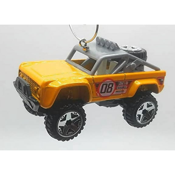 Christmas Ornament for Custom Ford Bronco Yellow Grey