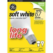 GE Inc Esaver Long Life 67wt Soft White - 48 Bulbs/ 12 Packs