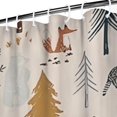 thumbnail image 3 of Beige Christmas Forest Animal Pattern Shower Curtain 72"x84" ,Bathroom Decorative Shower Curtains Set with 12 Hooks,Modern Waterproof Washable Shower Curtain, 3 of 6