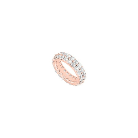 Three Carat Diamond Eternity Band In 14k Rose Gold Third And