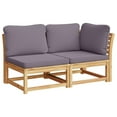thumbnail image 2 of vidaXL 8 Piece Patio Lounge Set with Cushions Solid Wood Acacia, 2 of 7