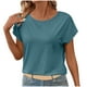 thumbnail image 1 of Camisetas de Mujer Casual, Cuello Redondo con Encaje de Manga Corta para la Oficina, la Fiesta Y el Uso Diario, 1 of 9