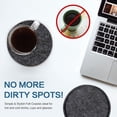 thumbnail image 2 of Felt Coasters Set of 10 with Holder, Absorbent Heat Resistant Cup Mats for Dining Table Coffee Table, 2 of 10