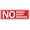 Red, variant on No Shoes No Shirt No Service Door / Wall Sign - Dark Brown - Small